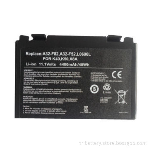 11.1V, 4,400mAh, 48.8Wh Li-ion Battery for Asus F52/F82/X661C/A32-F82, RoHS Directive-compliant